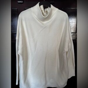 Oversized, loose mock neck tunic sweater, size XL